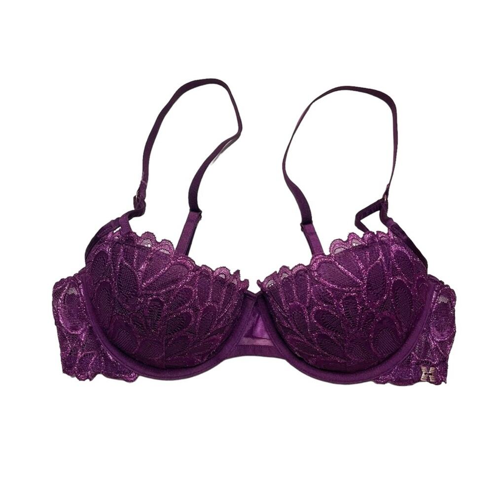 Savage X Fenty Savage Not Sorry Lightly Lined Lace Balconette Bra Size 36B